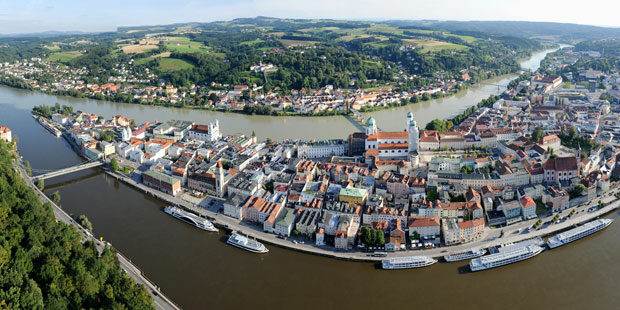 Das Drei-Flüsse-Eck Passau