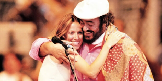 Luciano Pavarotti und Sheryl Crow