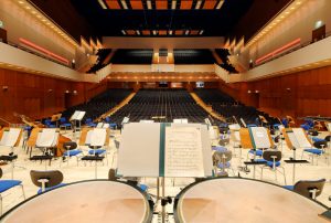 Orchesterpodium der Duisburger Philharmoniker in der Mercatorhalle
