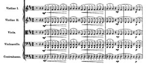 Jean Sibelius, Sinfonie Ne. 2, Beginn des 1. Satzes