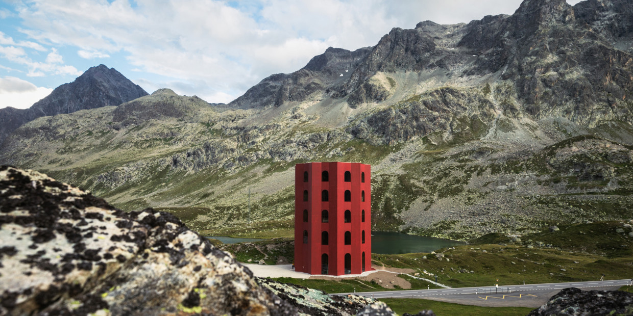 Origen-Turm auf dem Julierpass