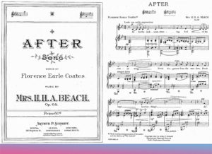 "Afer" von Amy Beach, Liedtext von Florence Earle Coates, 1909