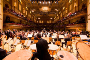 Das Boston Symphony Orchestra unter Andris Nelsons bei einem Konzert in der Bostoner Symphony Hall