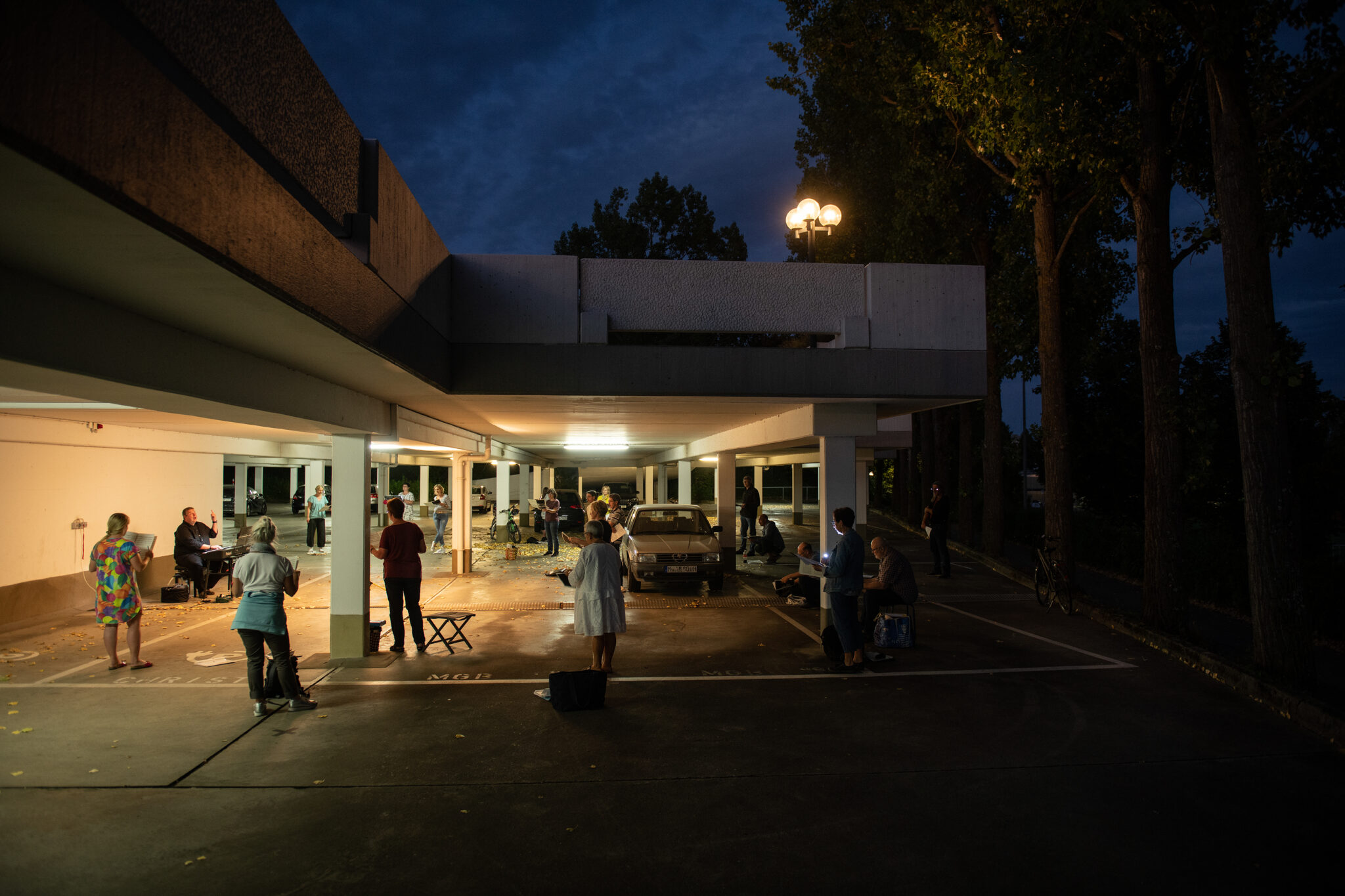 Chorprobe von Singvolution im MairDumont-Parkhaus in Ostfildern-Kemnat