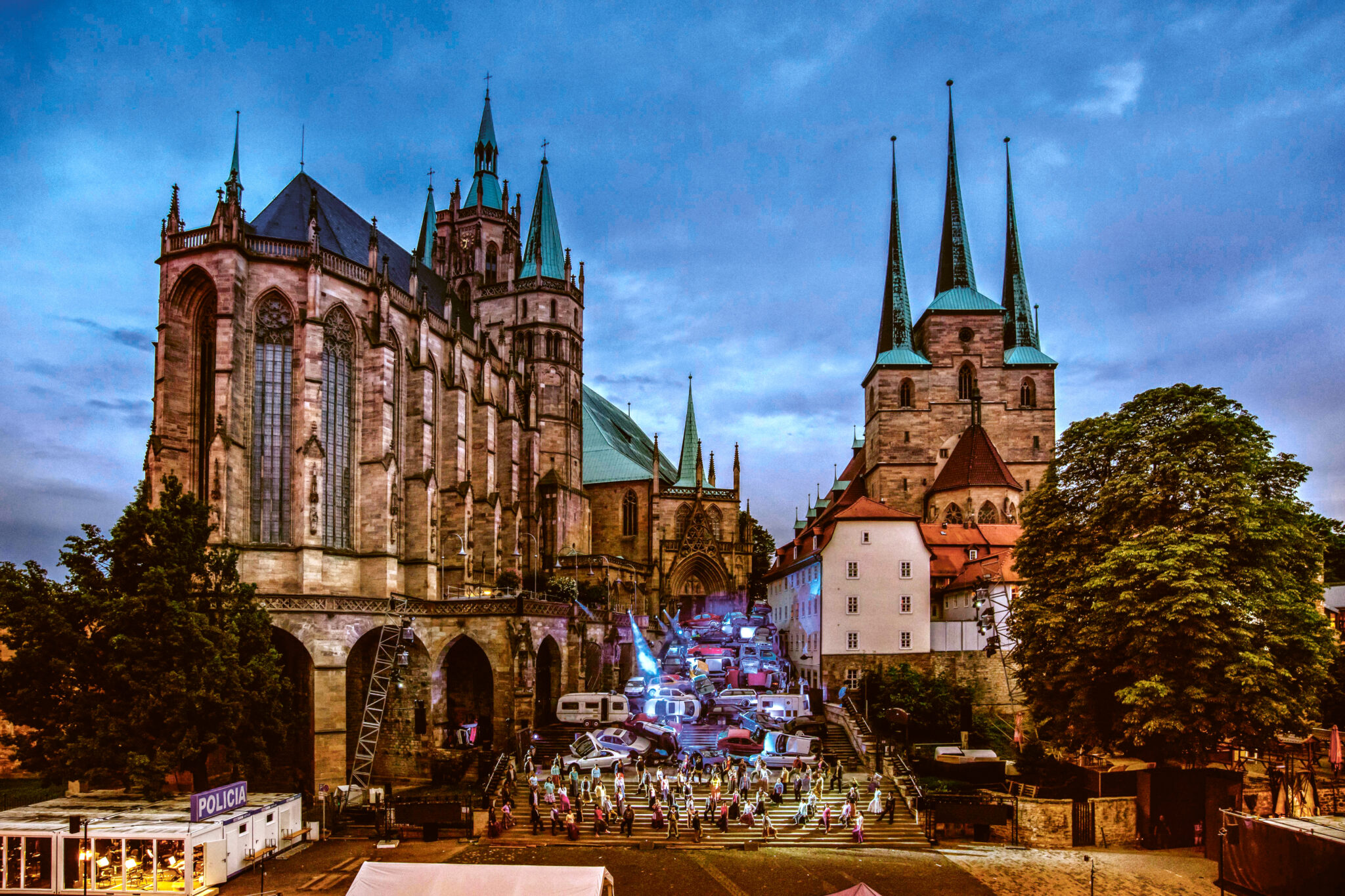 Seit dreißig Jahren finden vor dem Ensemble von Mariendom und Severeikirche die Domstufen-Festspiele Erfurt statt