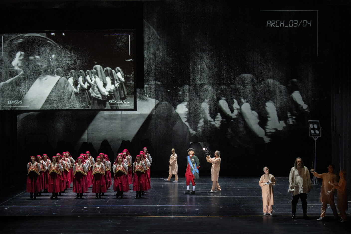 Szenenbild aus Mussorgskis „Chowanschtschina“ an der Berliner Staatsoper Unter den Linden