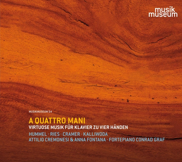 Album Cover für A Quattro Mani - Werke von Hummel, Ries, Cramer u. a.